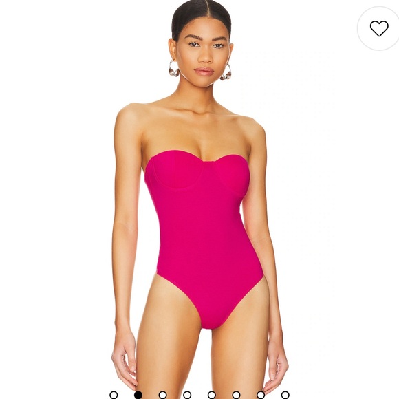 SUPERDOWN REVOLVE Stef Bustier Strapless Bodysuit Hot Pink Women’s Size Medium - Picture 2 of 15